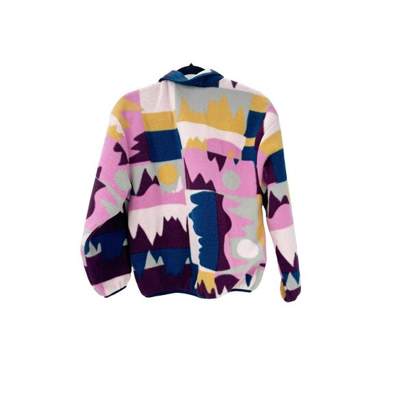 Patagonia Fleece Synchilla Jacket Geometric Frontera Marble Pink Size XS NWT - Picture 6 of 12